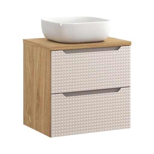 Set mobilier de 60 cm cu blat si lavoar blat Smile