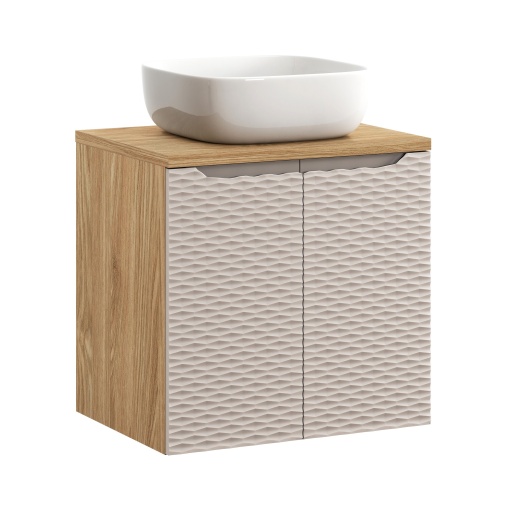 Set mobilier de 60 cm cu blat si lavoar blat Smile