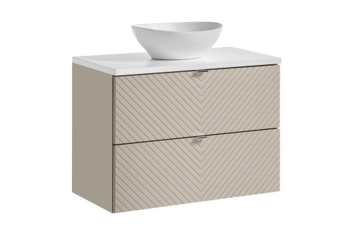 Set mobilier de 80 cm cu blat si lavoar Lola pe blat