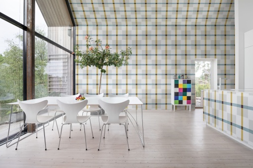 Tapet Outside The Box, Yellow & Gray, Rebel Walls