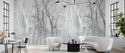 Tapet Wander Trees Charcoal, Photowall