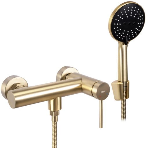 Baterie pentru cadă Rea Foss brush gold