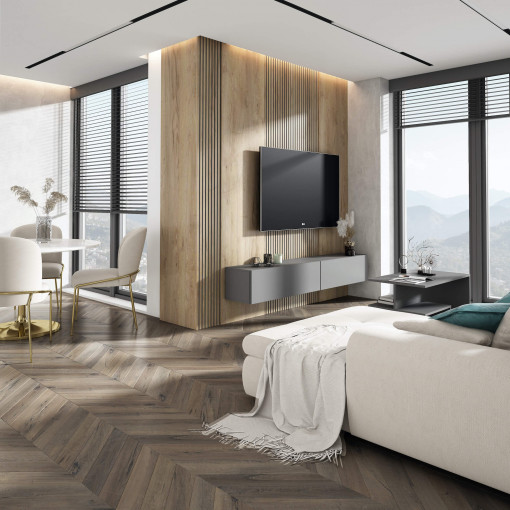 Panou riflat 3D Olmo, Oak Craft, 270x11.6cm, Lamelio