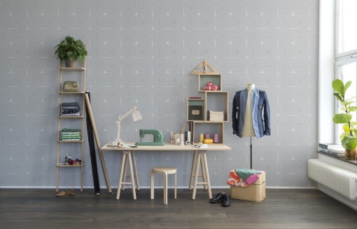 Tapet Perfect Fit, Soft Grey, repetitiv, Rebel Walls
