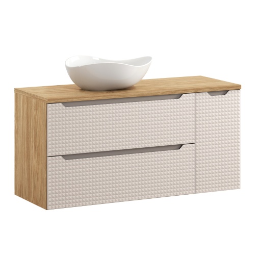 Set mobilier de 90 cm cu blat si lavoar de blat Cloud