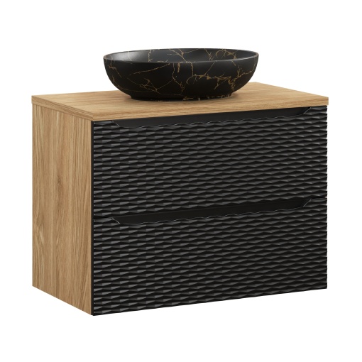 Set mobilier de 80 cm cu blat si lavoar Mona pe blat