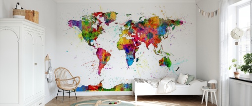 Tapet Paint Splashes Map 2, Photowall