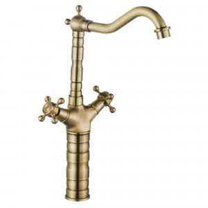 Baterie pentru baie / de bucătărie Rea Rustico antique gold - Img 1