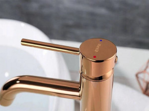 Baterie pentru lavoar Rea Lungo Rose Gold High - Img 4