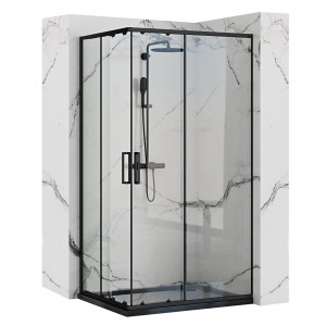 Cabina de dus Rea Punto negru 80x100 cm - Img 1