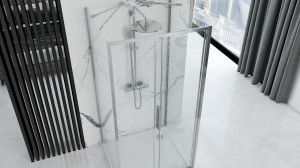 Cabina dus REA Rapid Slide Chrome Usa: 100 Perete: 80 - Img 2