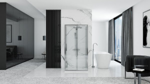 Cabina dus REA Rapid Slide Chrome Usa: 140 Perete: 80 - Img 4