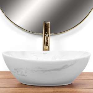 Lavoar pe blat Rea Sofia Nature Marble - Img 6