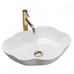Lavoar pentru blat Rea Pearl White - Img 2