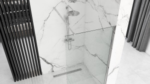 Panou de dus Rea Aero N 80 Transparent - Img 2