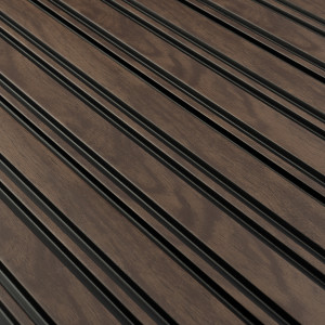 Panou riflat 3D Milo, Walnut, 270x11.6cm, Lamelio - Img 3