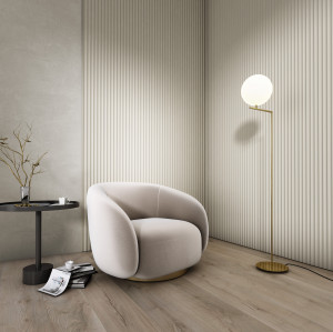 Panou riflat 3D Onda, Alb, 270x12 cm, Lamelio - Img 6