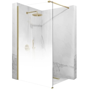 Paravan de duș Rea Aero Ombre Gold brush/White - Img 1