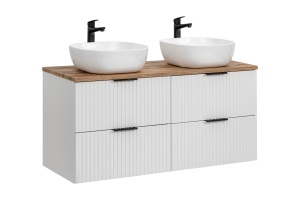Set de mobilier 120cm cu blat si 2 lavoare Smile blat - Img 1