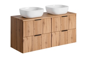 Set de mobilier 120cm cu blat si 2 lavoare Smile blat - Img 1