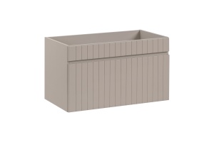 Set de mobilier 160cm cu blat, 2 lavoare Wiki pe blat, un dulap înalt și o oglindă - Img 2