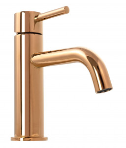 Baterie pentru lavoar Rea Lungo ROSE Gold roz Auriu Low - Img 2