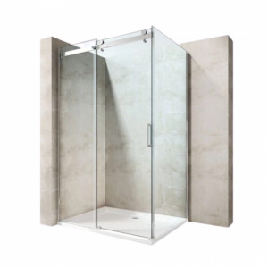 Cabina de dus TESSA Dimensiuni La Alegere, Usa Culisanta, Grosime sticla 8 mm, Set montaj inclus - Img 6