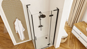 Cabina dus REA Hugo Black 100x80 - Img 5