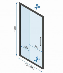 Cabina dus REA Rapid Slide Chrome Usa: 140 Perete: 90 - Img 8