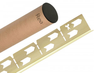Cadă de duș bandă înclinată 100cm Brush Gold - Img 7