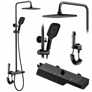 Coloana de dus cu termostat REA ROB Black - Img 1