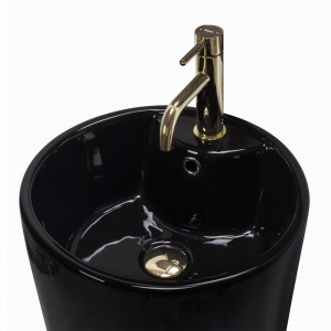 Lavoar de podea freestanding Ceramic BLANKA Negru Black - Img 2