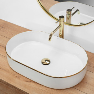 Lavoar pe blat Rea Nadia White Gold Edge - Img 6