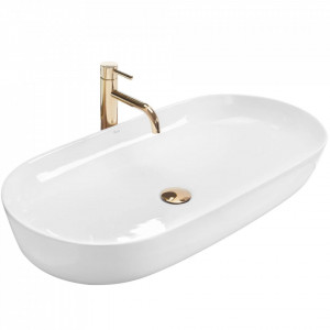 Lavoar pentru blat Rea CLEO 81 White - Img 1