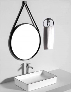Oglindă rotundă Loft 60 cm NEGRU CFZL-MR060 - Img 4