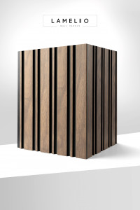 Panou riflat 3D Milo, Walnut, 270x11.6cm, Lamelio - Img 4