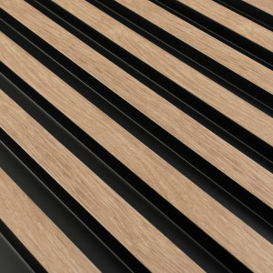 Panou riflat 3D Vasco, Oak Gold, 270x11.7cm, Lamelio - Img 3