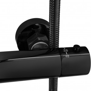 Set de dus cu termostat Lungo Black Metallic - Img 3