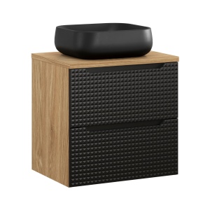 Set de mobilier de 60 cm cu blat si lavoar de blat Nika - Img 1