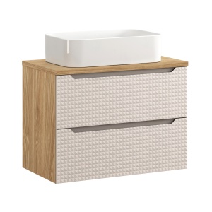 Set mobilier de 80 cm cu blat si lavoar Kati pe blat - Img 1