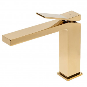 Baterie pentru lavoar Rea Duet Gold Low - Img 3
