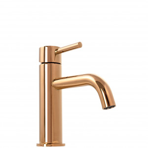 Baterie pentru lavoar Rea Lungo ROSE Gold roz Auriu Low - Img 1