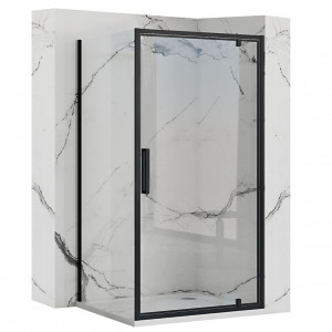 Cabina de dus de colt Rapid Swing Black Usa:70 x Perete:90 - Img 1