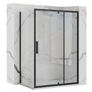 Cabina de dus de colt Rapid Swing Black Usa:70 x Perete:90 - Img 2