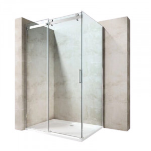 Cabina de dus TESSA Dimensiuni La Alegere, Usa Culisanta, Grosime sticla 8 mm, Set montaj inclus - Img 1