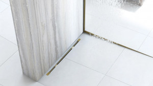 Cadă de duș bandă înclinată 100cm Brush Gold - Img 8