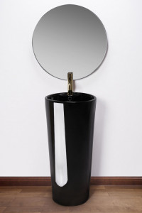 Lavoar de podea freestanding Ceramic BLANKA Negru Black - Img 3