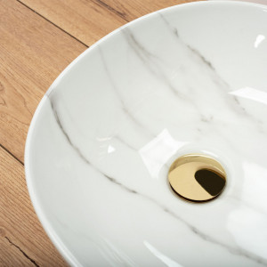 Lavoar pentru blat Rea Greta 65 Bianco Shiny - Img 4
