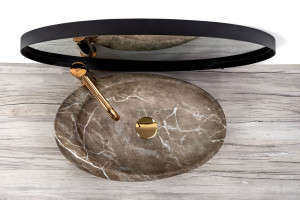 Lavoar pentru blat Rea Roxy B Stone NATURE - Img 8