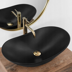 Lavoar pentru blat Rea Royal 60 Black Mat - Img 7